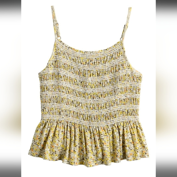 SO Tops - BNWT SO Smocked Tank Top, Strawberry Fields, Juniors' Sz XL